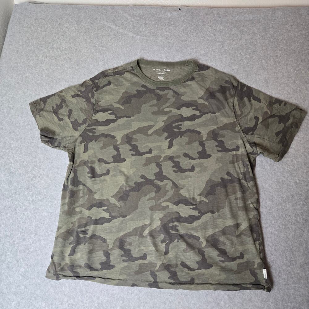 American Eagle Super Soft Standard Fit Women's Camo Graphic T-Shirt - Sized XXL